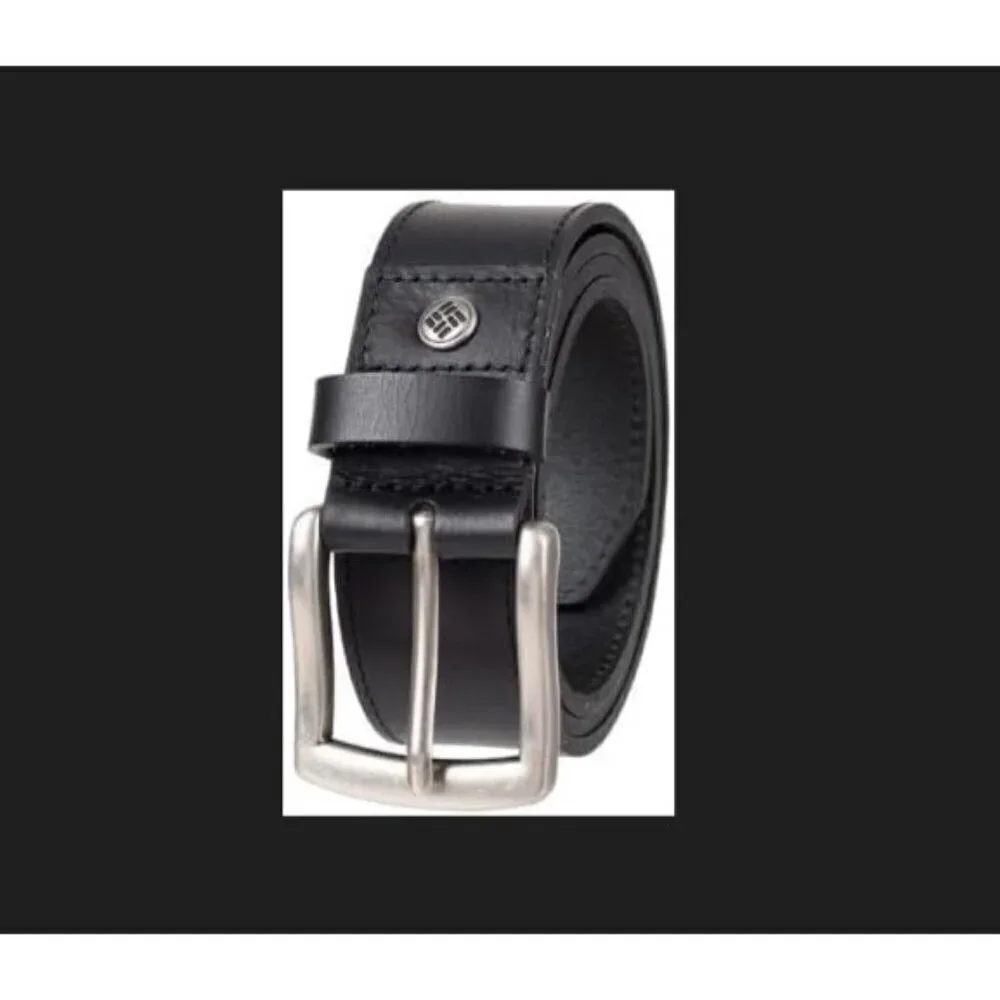 NEW Columbia Leather Belt XL 40-42 Black With Metal Buckle Durable & Stylish